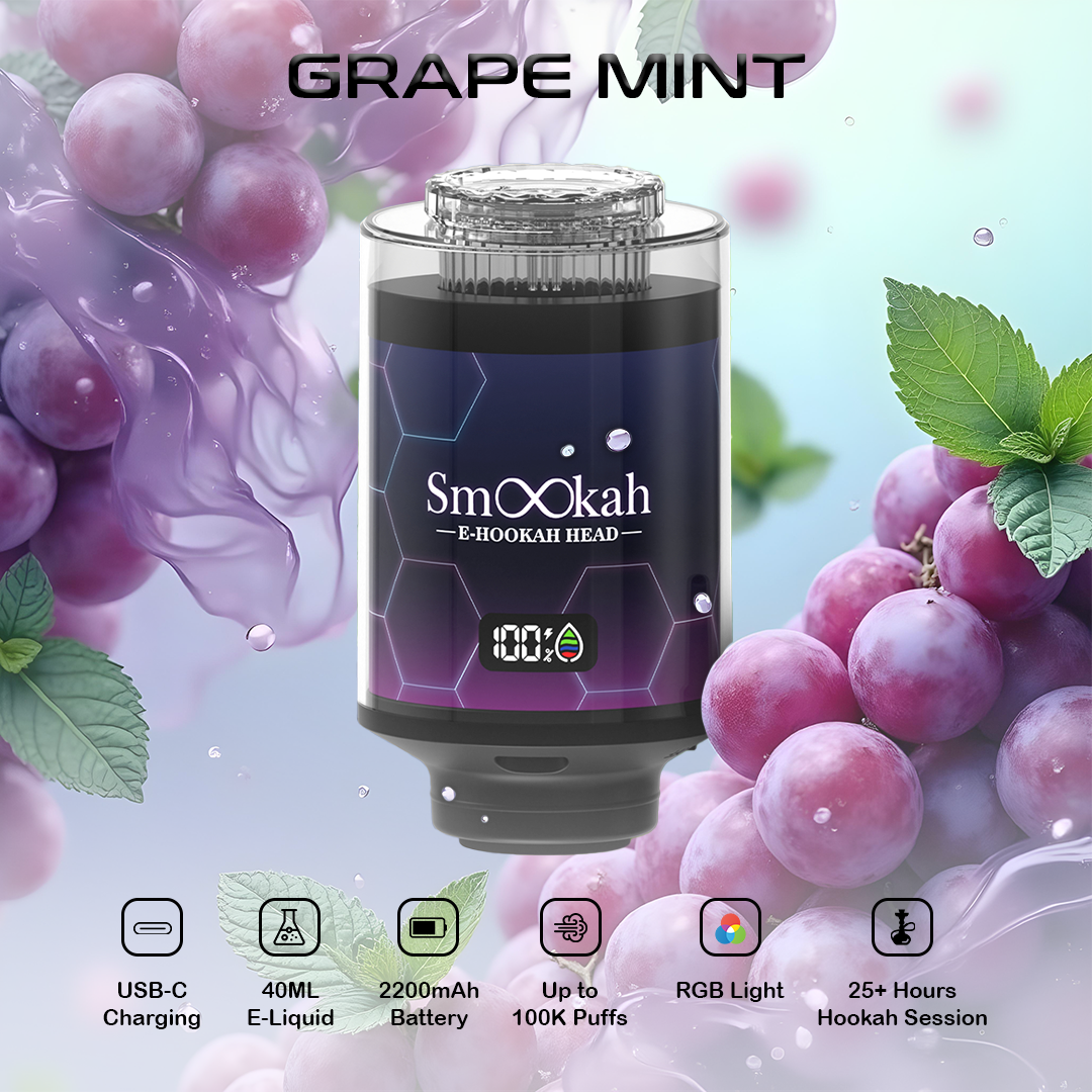 Smookah 2 in 1 Disposable Vape Hookah Head 100K Puff - $24.99