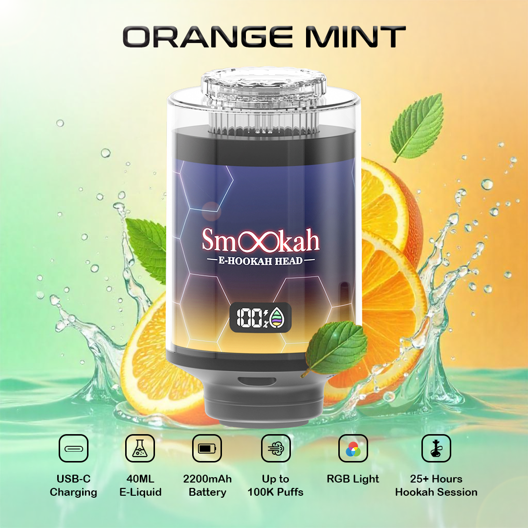 Smookah 2 in 1 Disposable Vape Hookah Head 100K Puff - $24.99