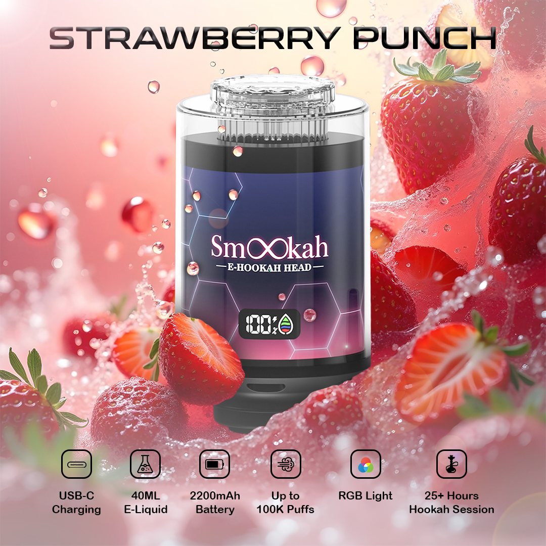 Smookah 2 in 1 Disposable Vape Hookah Head 100K Puff - $24.99