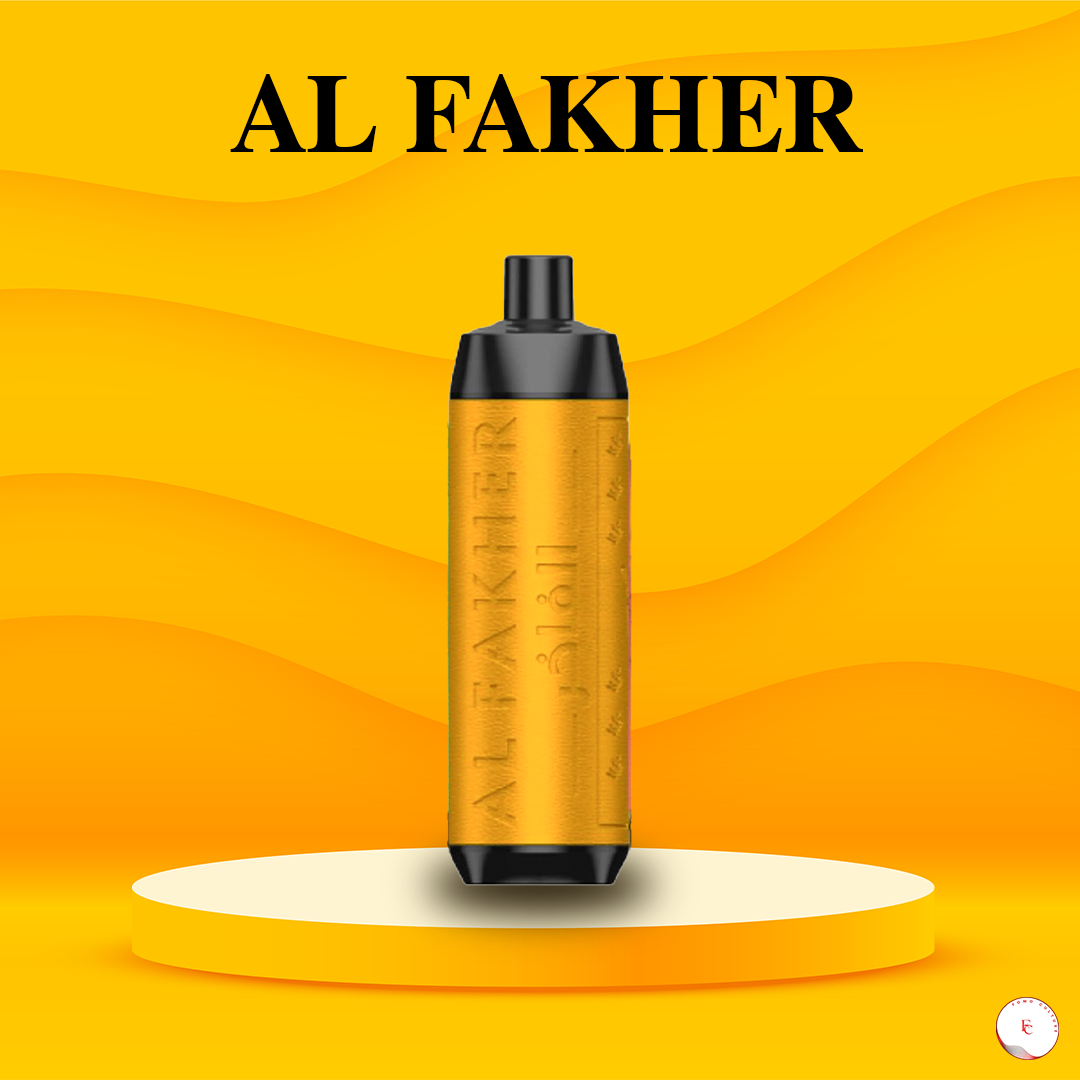 AL Fakher Crown Bar 8000 product on a yellow background with 'Crown Bar 8000' branding.
