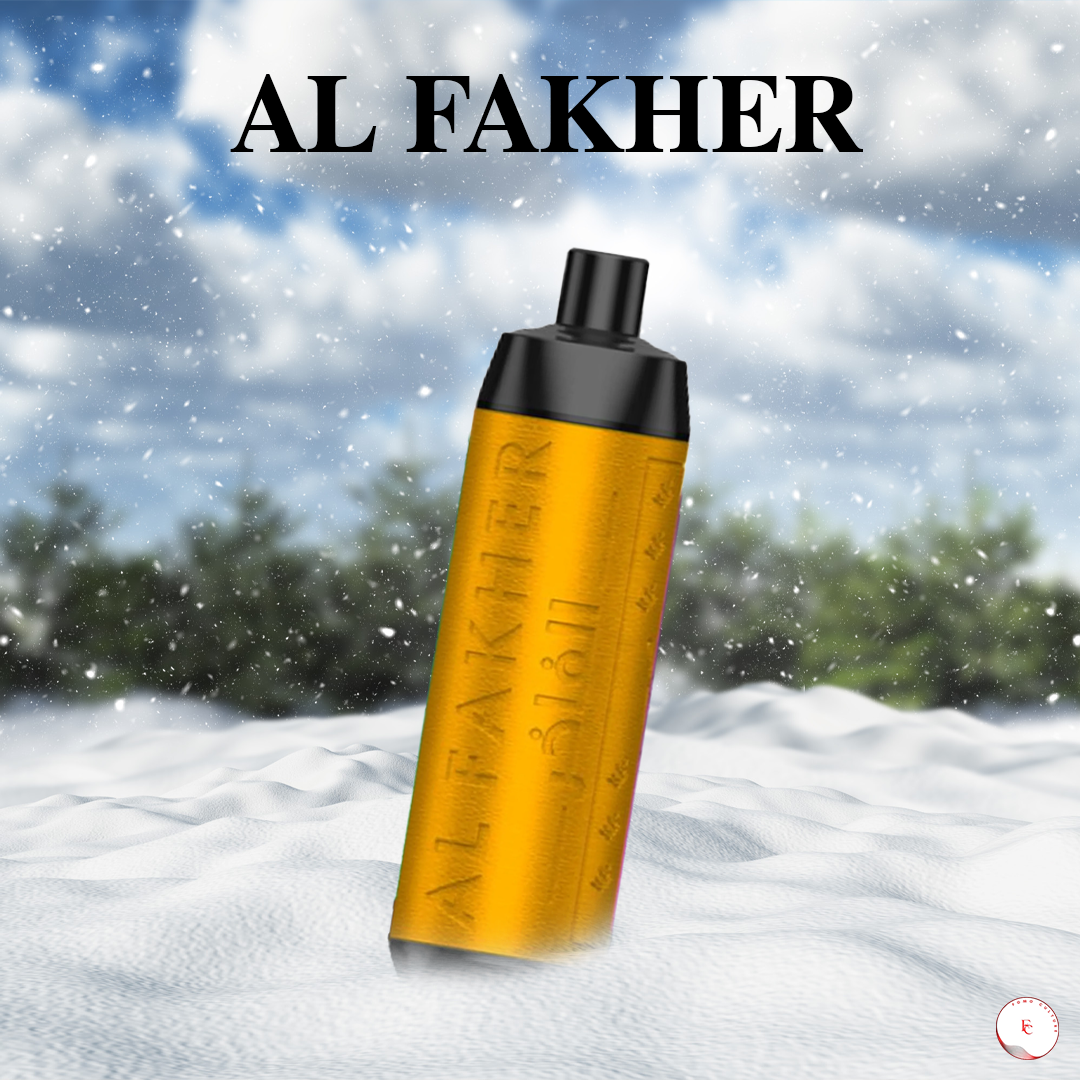 AL Fakher Crown Bar 8000 in the snow with a snowy background